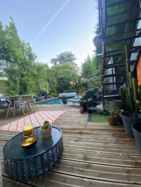Maison pierre Bordeaux avec piscine chauffée